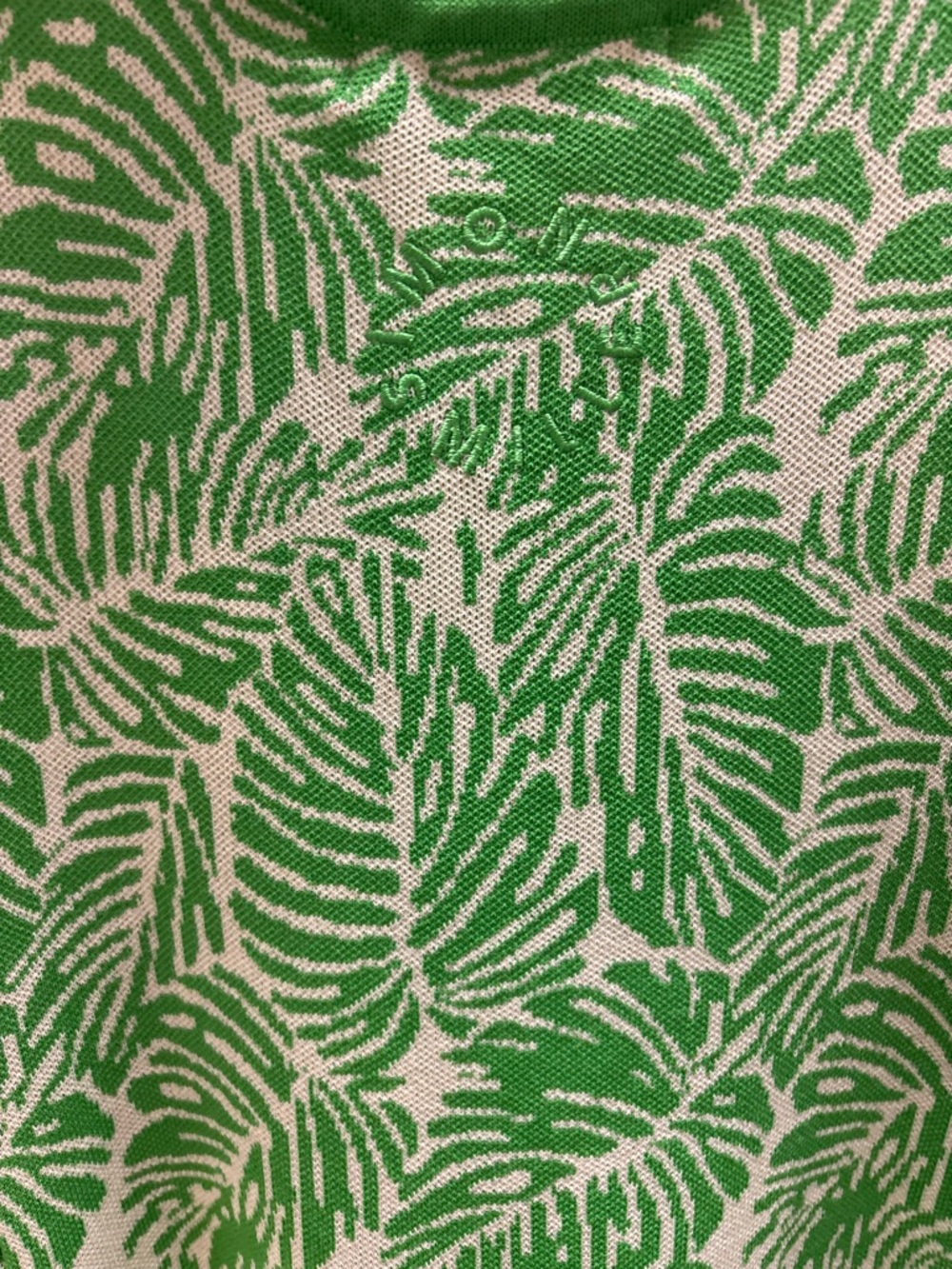 Simon Miller Green and White Leaf-Print Midi Dress - Picture 7 of 8